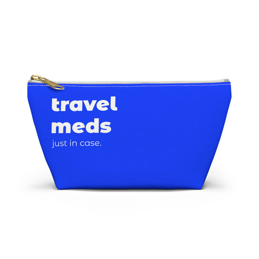 travel meds pouch - blue