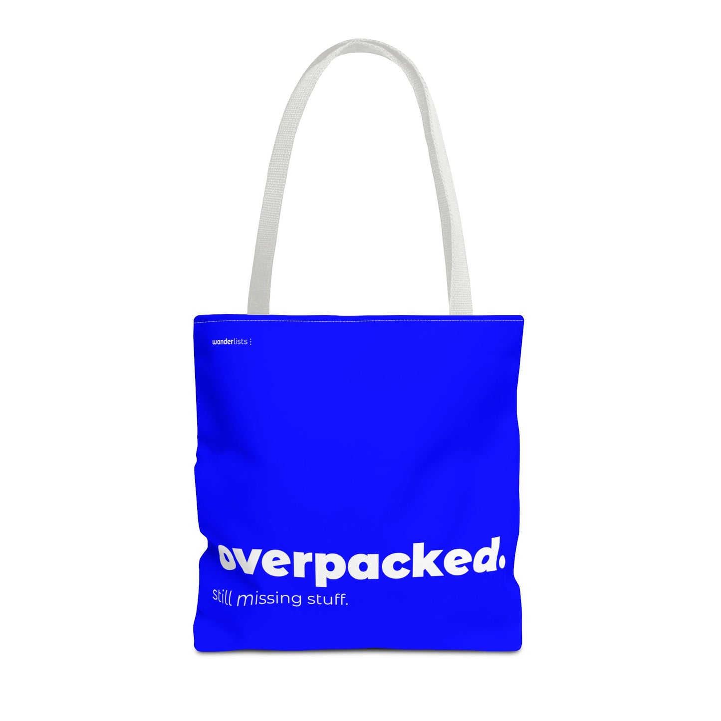 overpacked. tote – blue