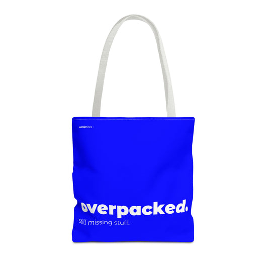 overpacked. tote – blue