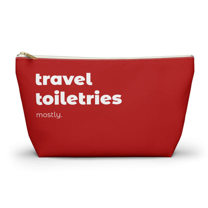 travel toiletries pouch - red