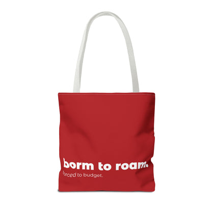 born to roam. tote – red