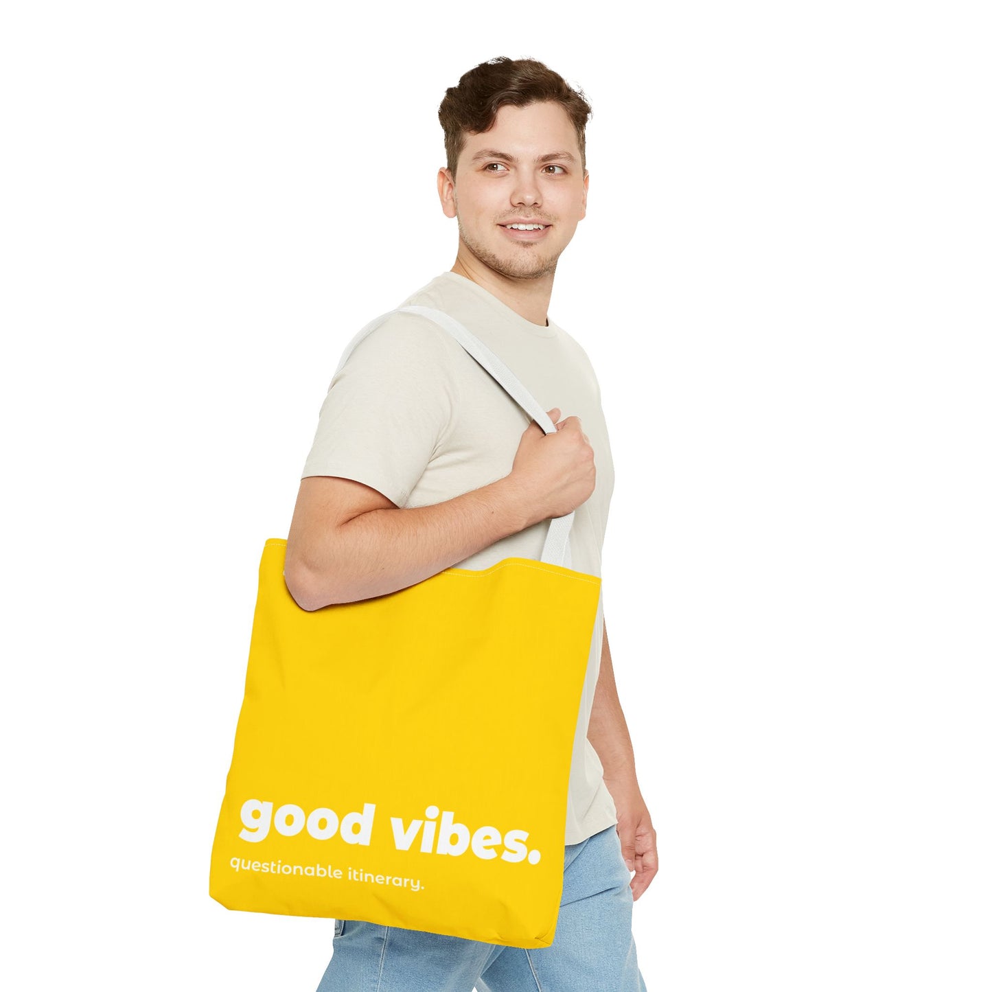 good vibes. tote – yellow