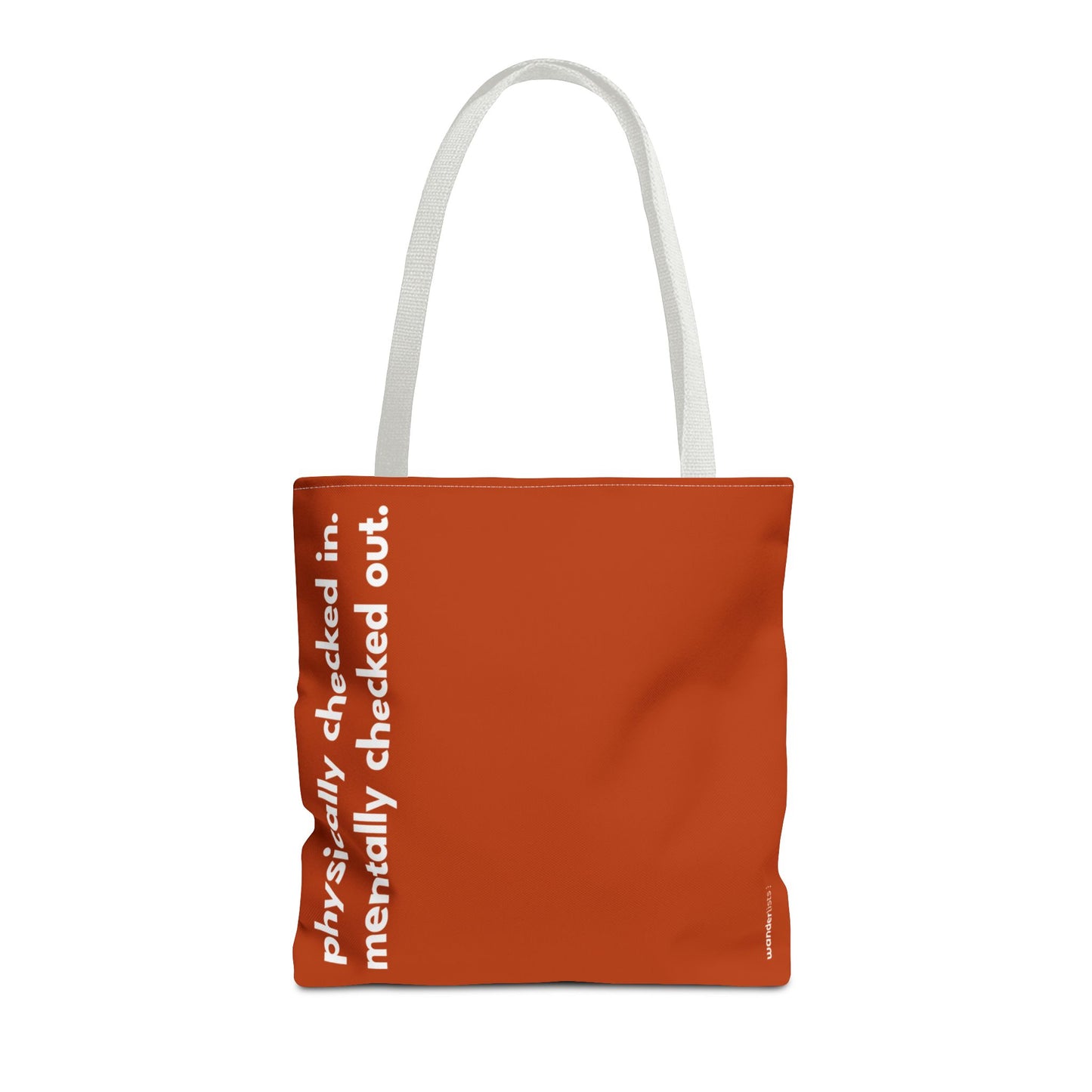 mentally checked out tote – terracotta