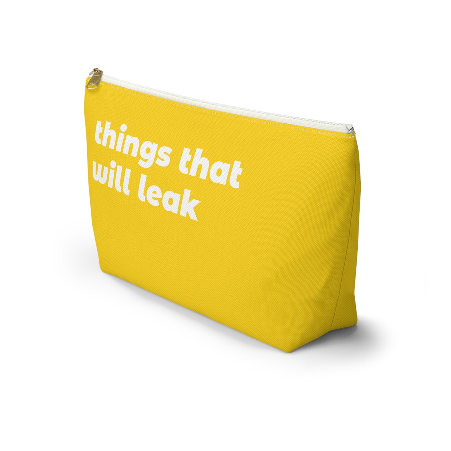 things that will leak pouch - yellow