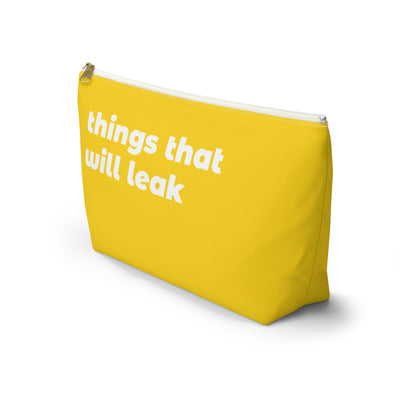 things that will leak pouch - yellow
