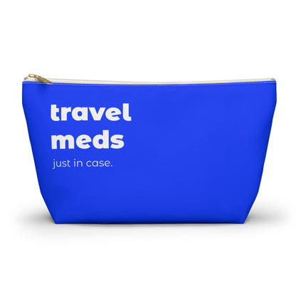 travel meds pouch - blue