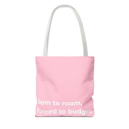 born to roam tote – pink