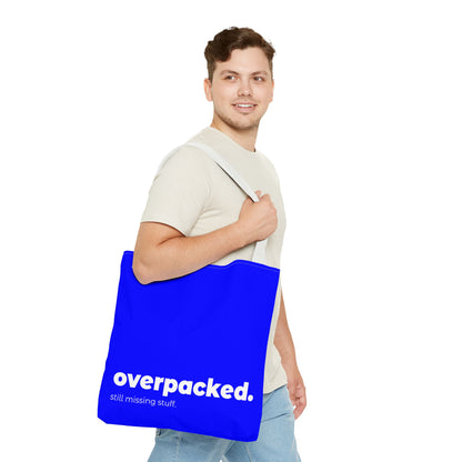 overpacked. tote – blue