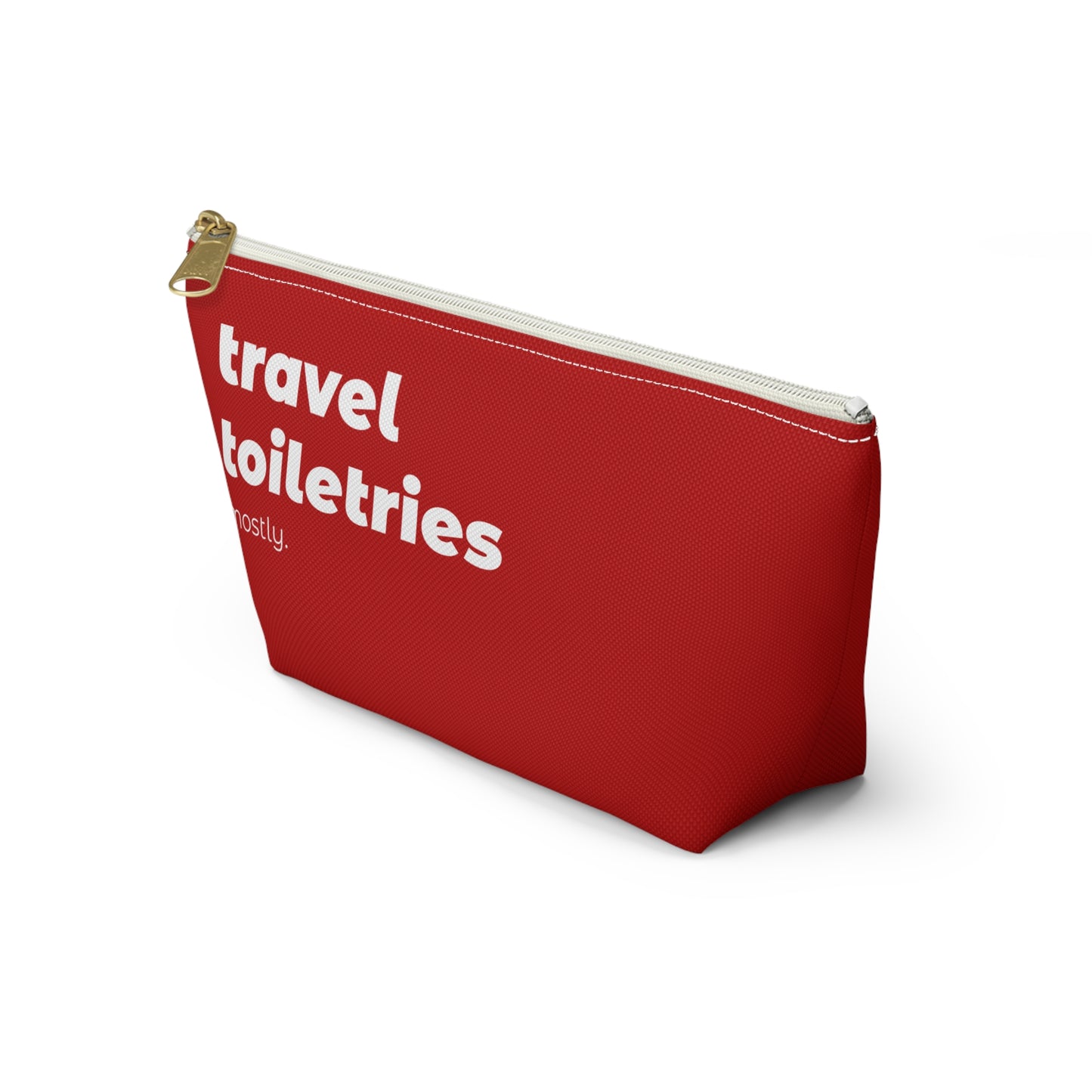travel toiletries pouch - red