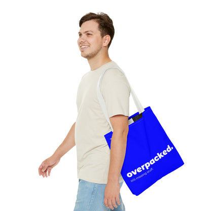 overpacked. tote – blue