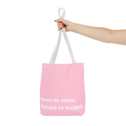 born to roam tote – pink