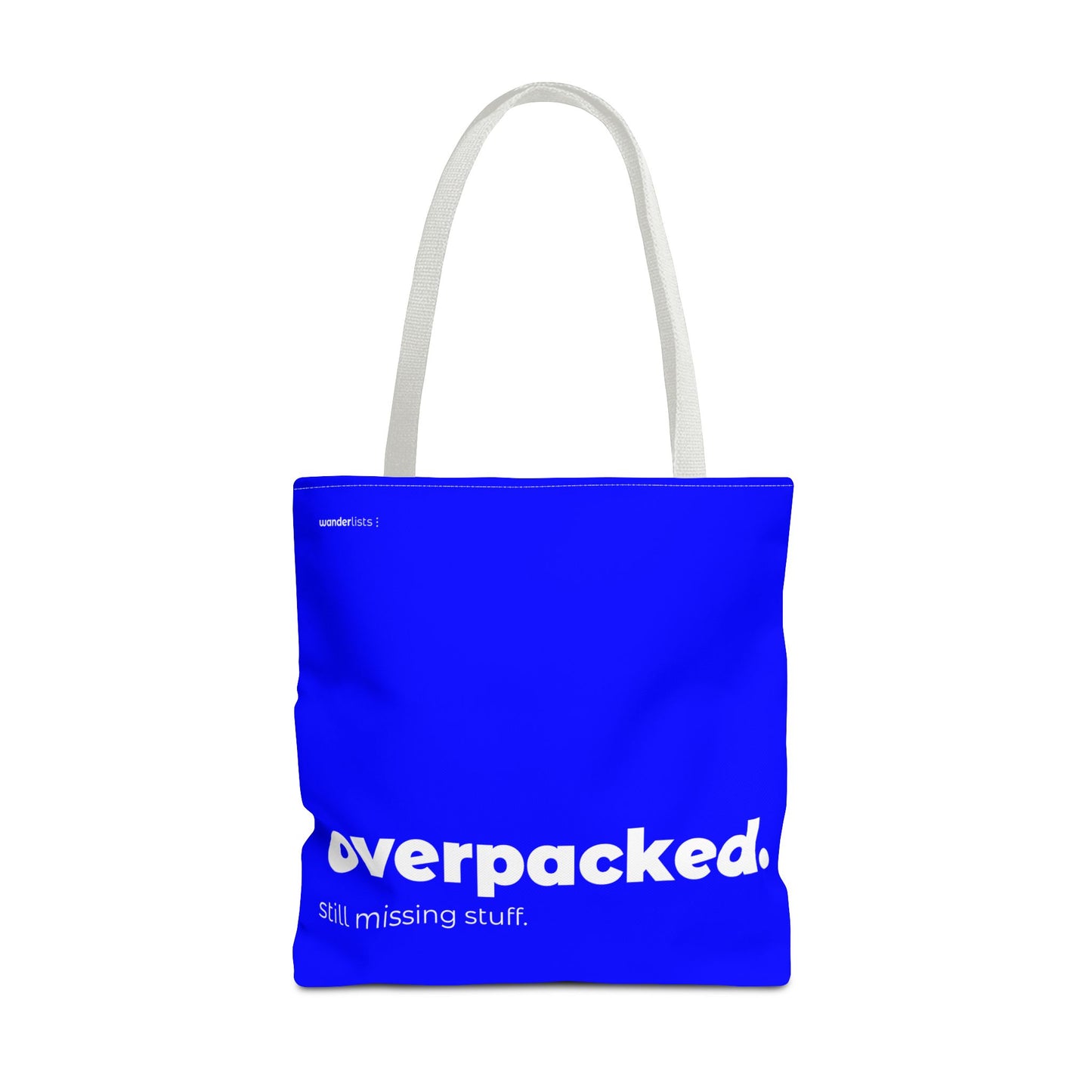 overpacked. tote – blue