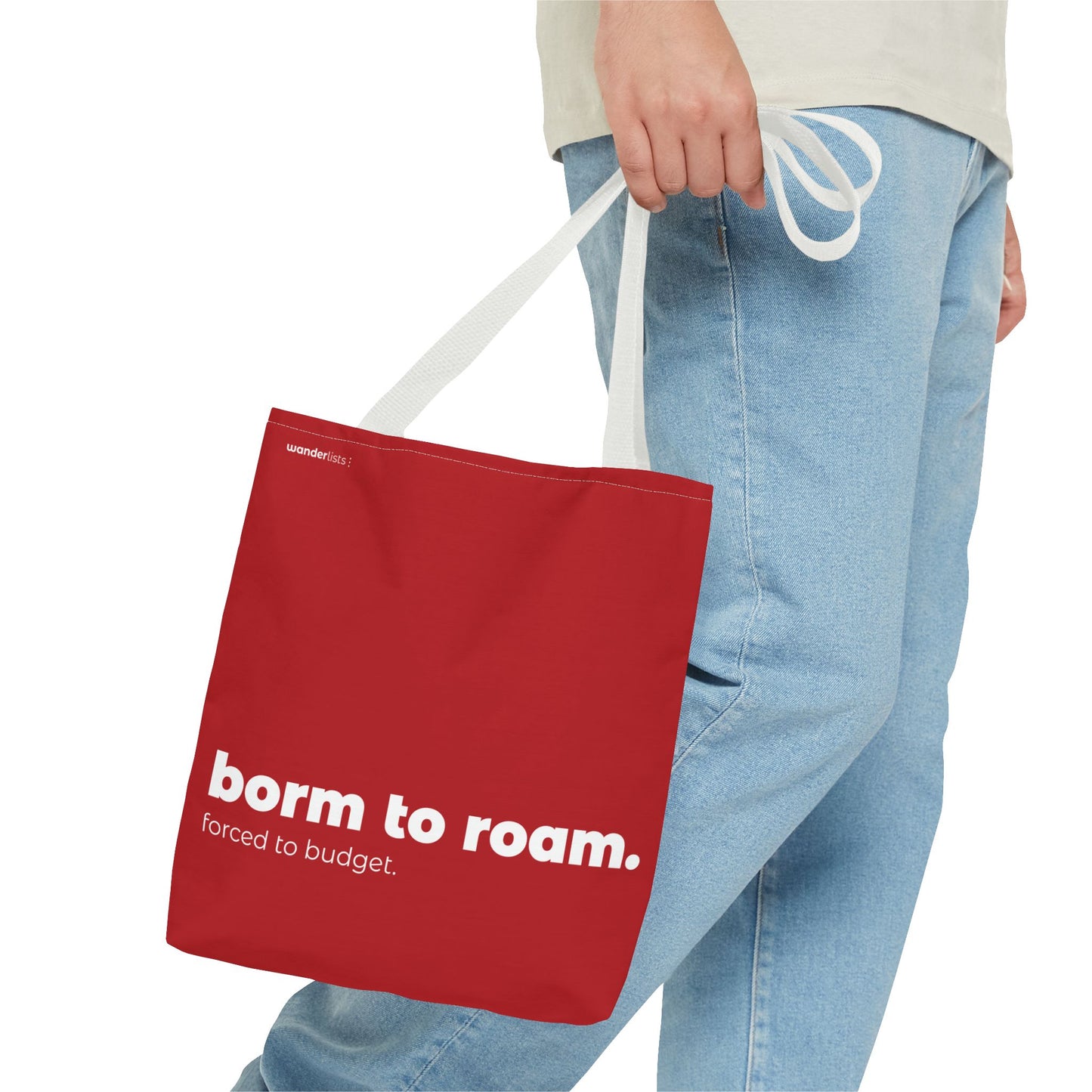 born to roam. tote – red