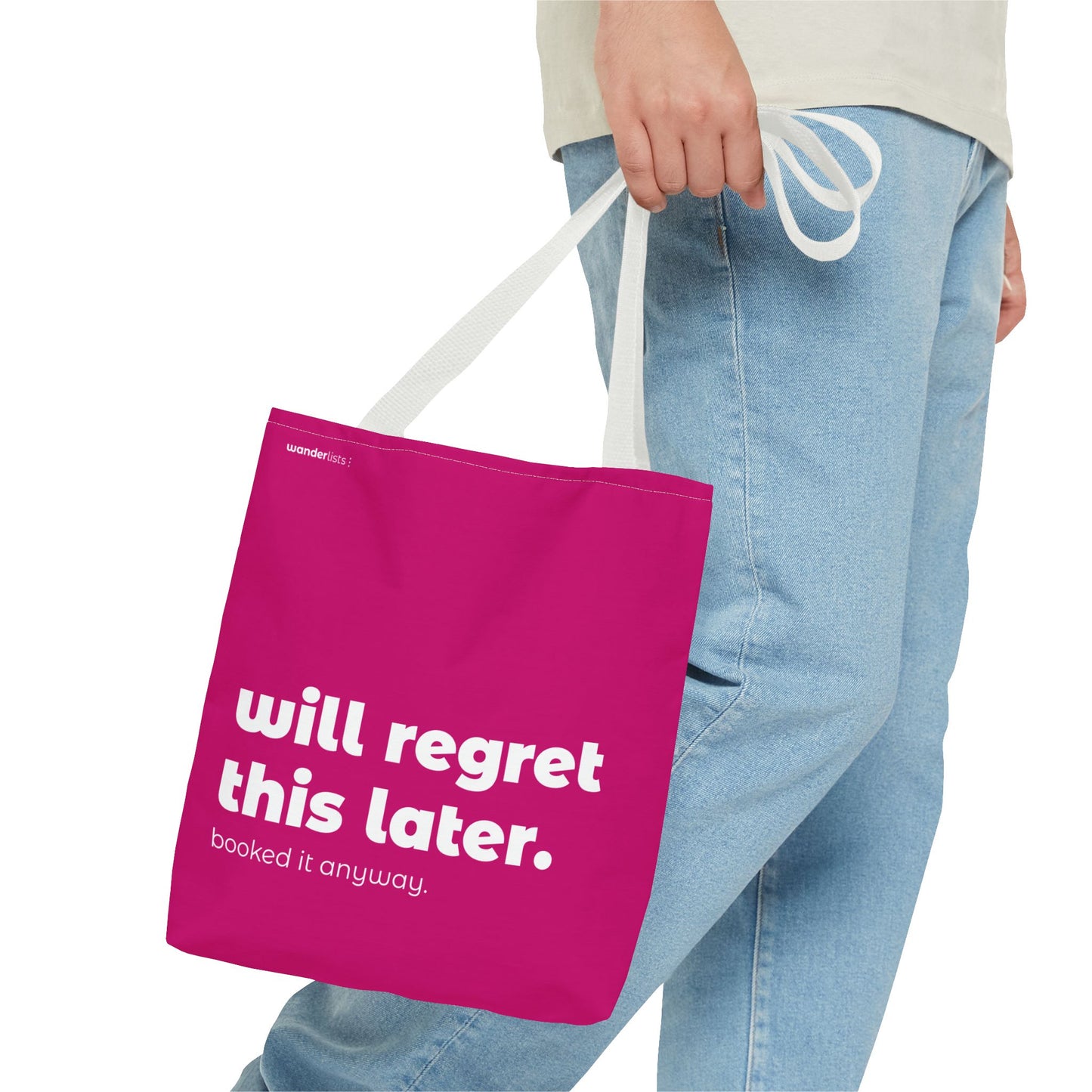 will regret this later. tote – magenta