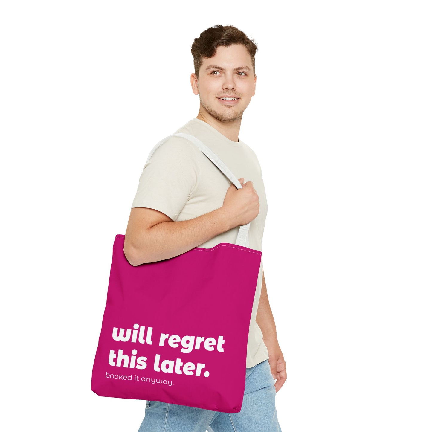 will regret this later. tote – magenta