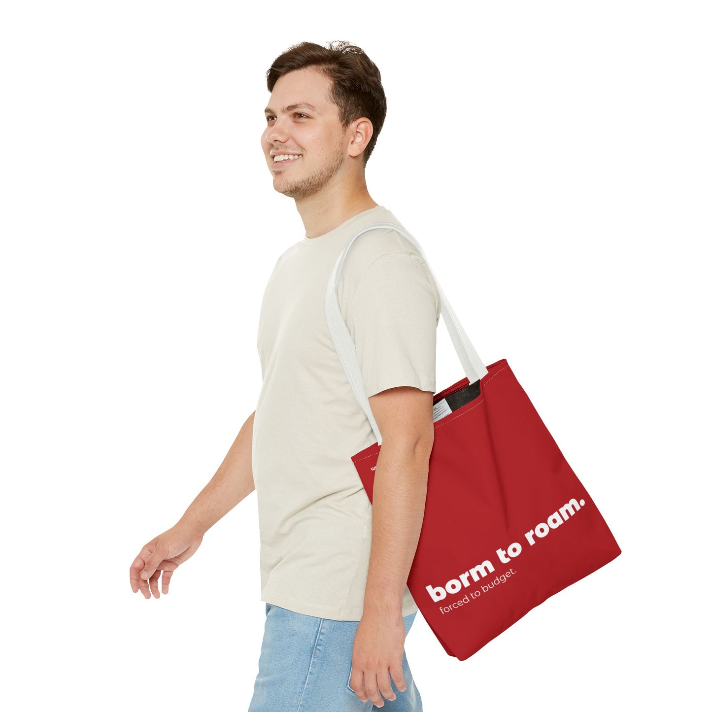 born to roam. tote – red