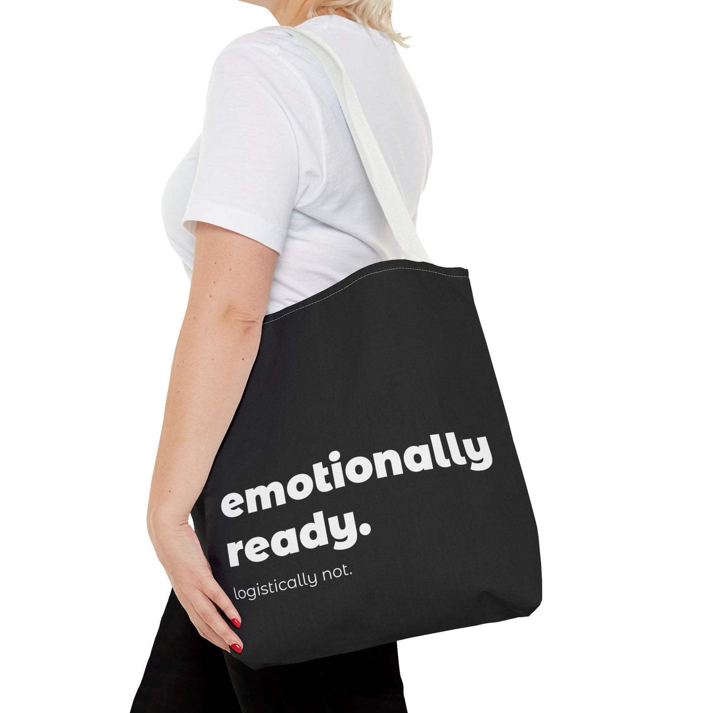 emotionally ready. tote – black