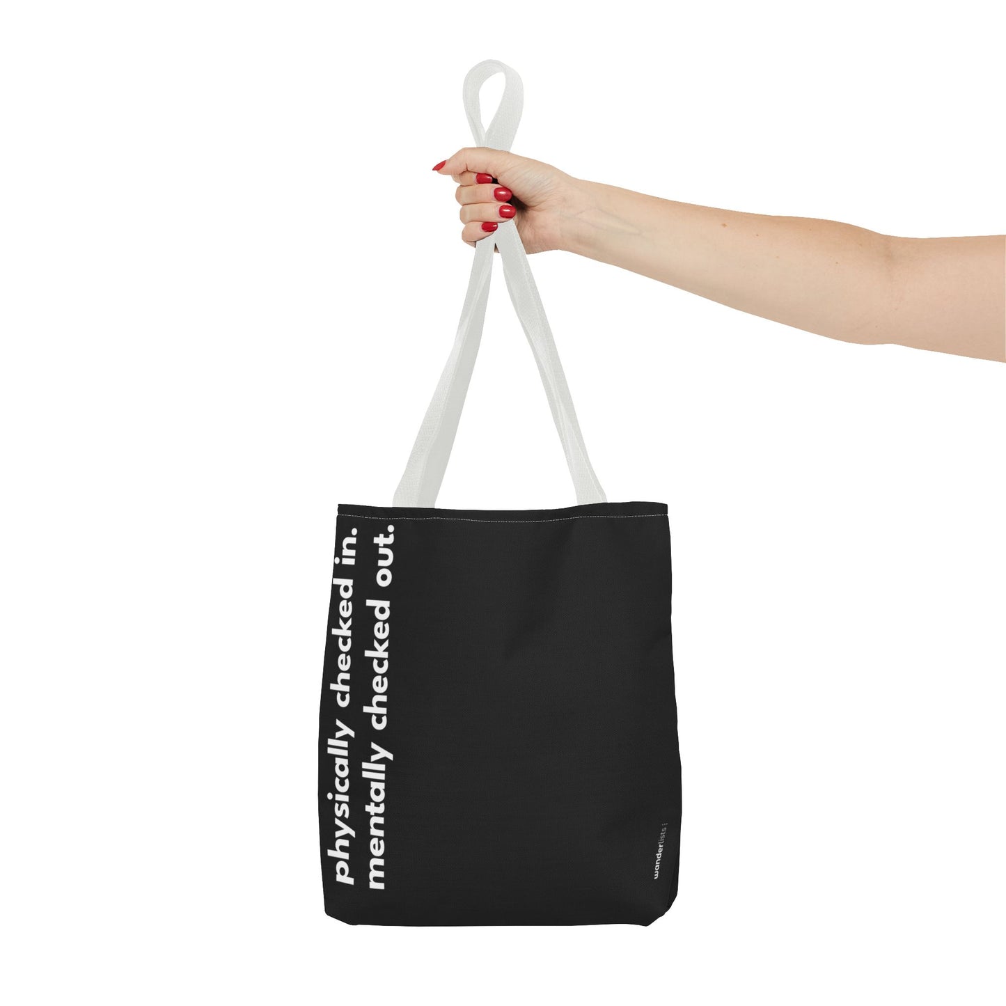 mentally checked out tote – black