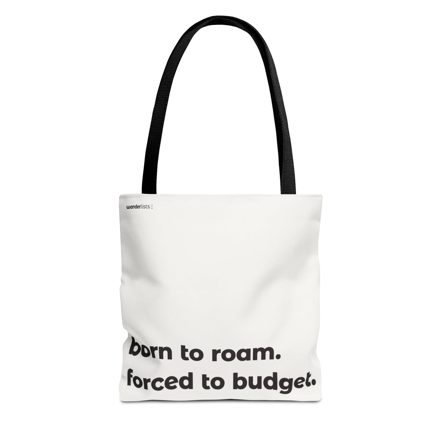 born to roam tote – white