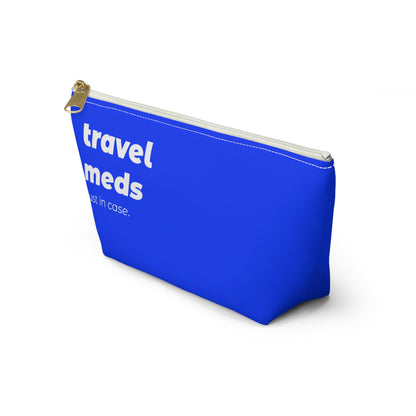 travel meds pouch - blue