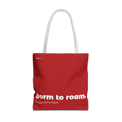 born to roam. tote – red