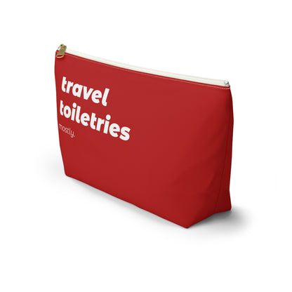 travel toiletries pouch - red