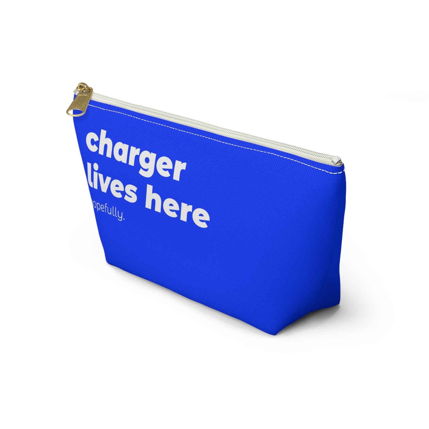 charger lives here pouch - blue