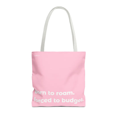 born to roam tote – pink