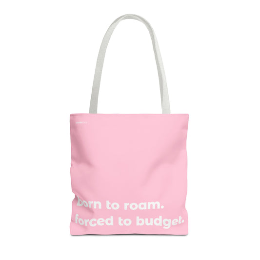 born to roam tote – pink