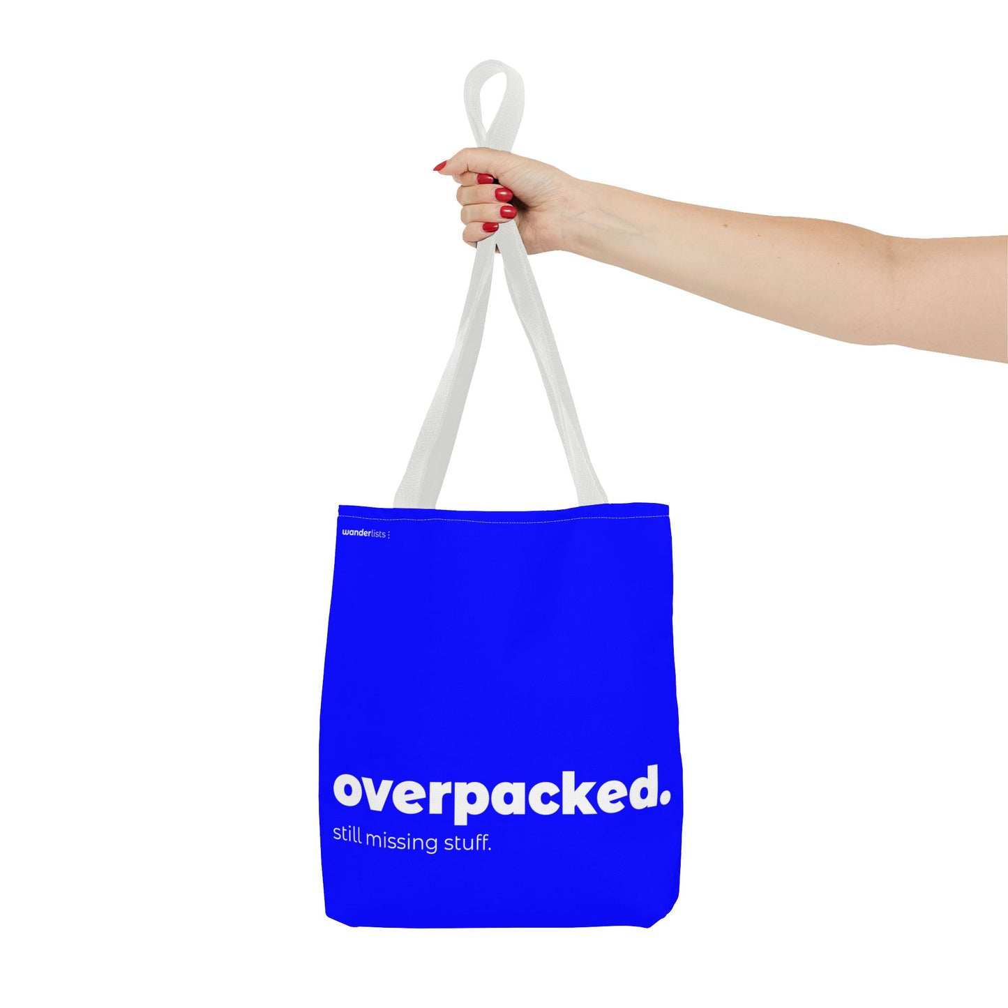 overpacked. tote – blue