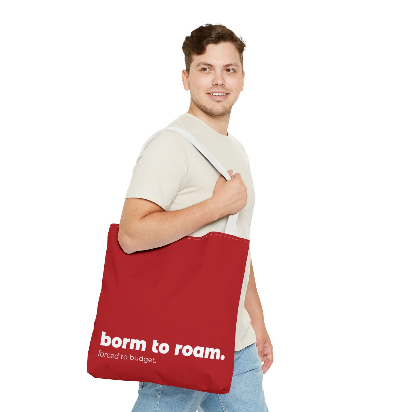 born to roam. tote – red