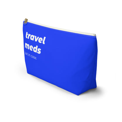 travel meds pouch - blue