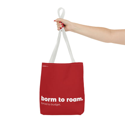 born to roam. tote – red