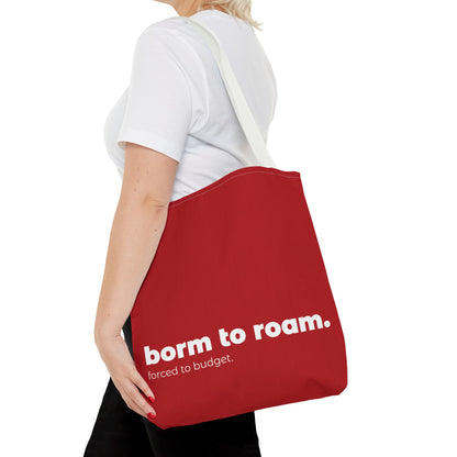 born to roam. tote – red