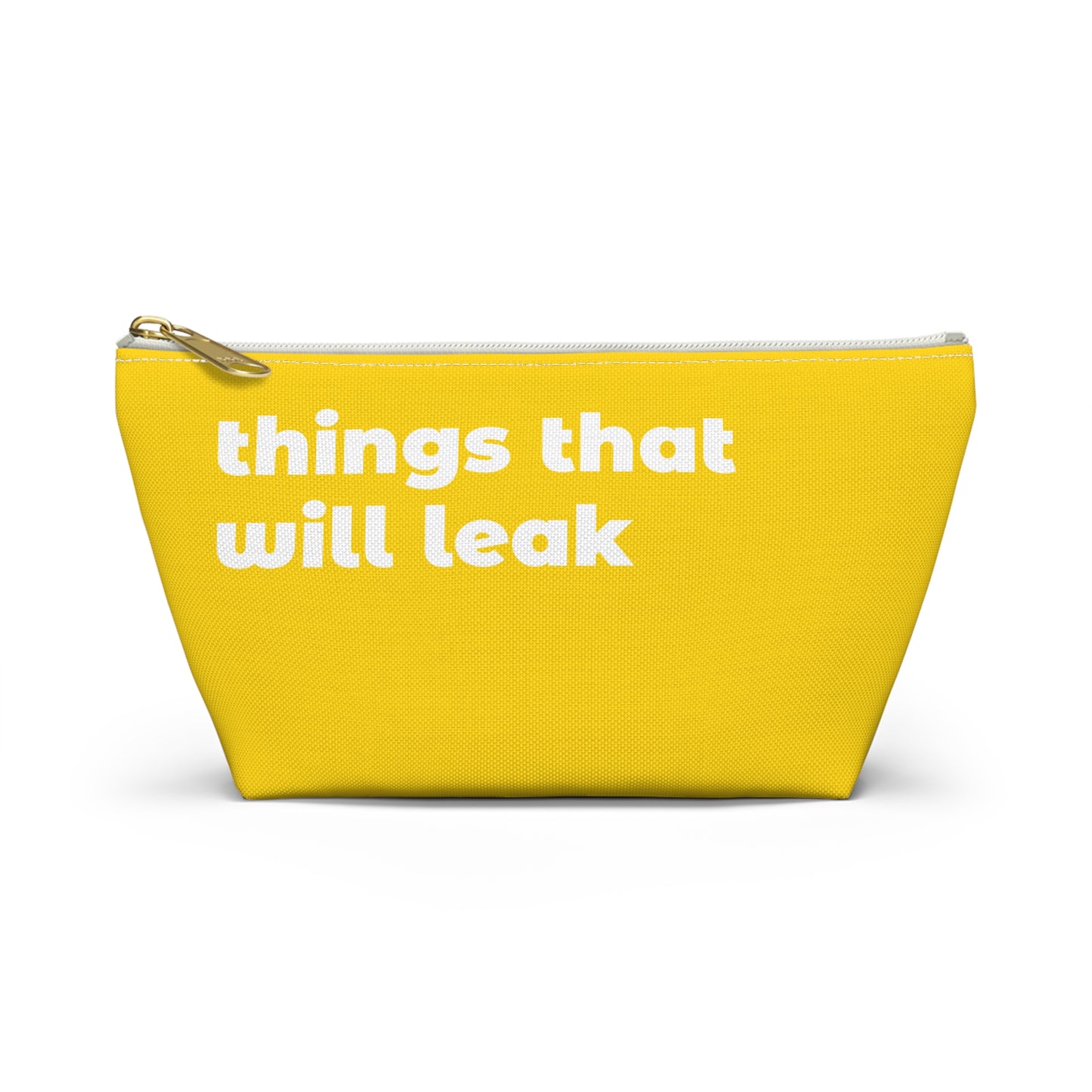 things that will leak pouch - yellow
