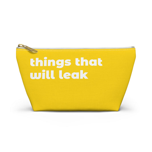 things that will leak pouch - yellow