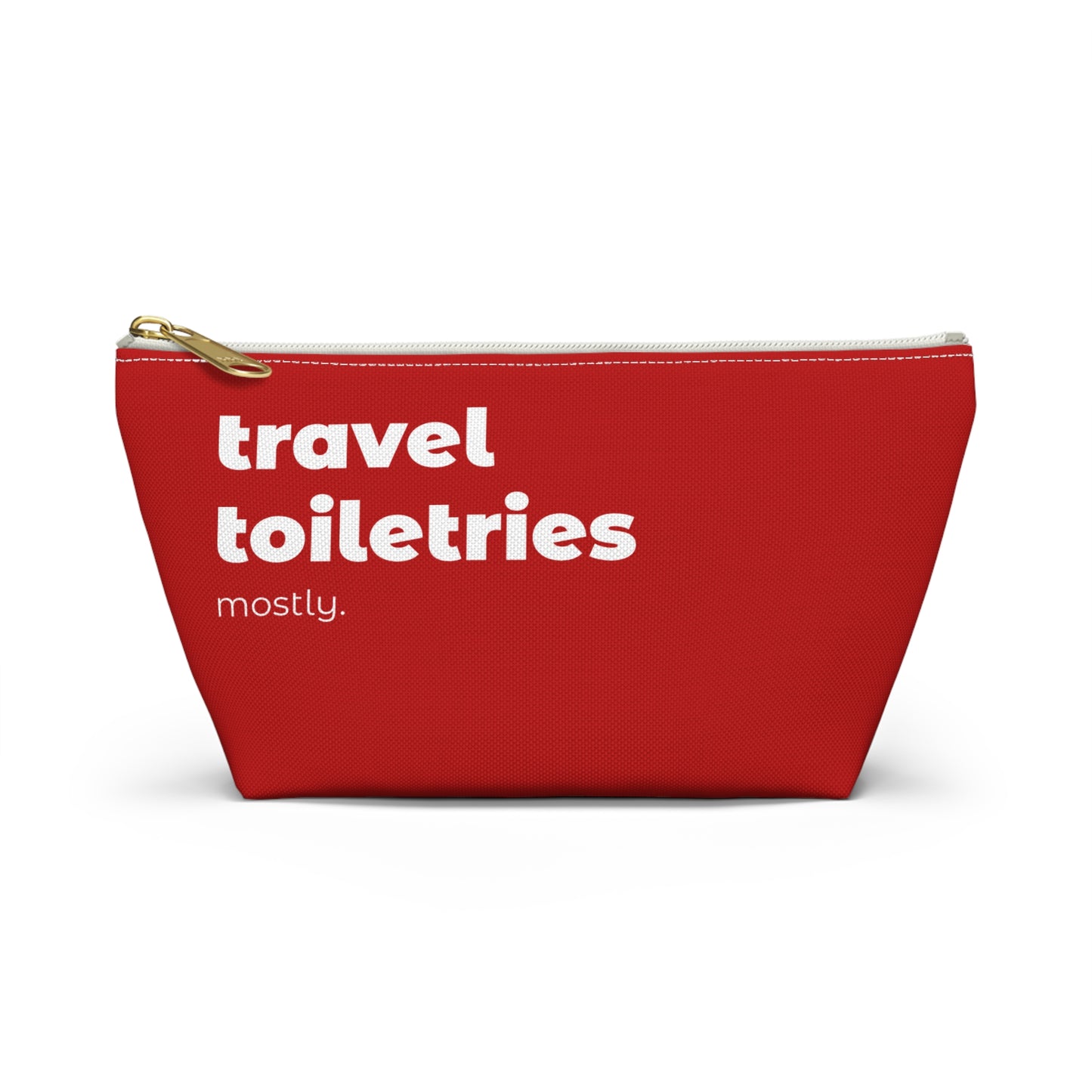 travel toiletries pouch - red