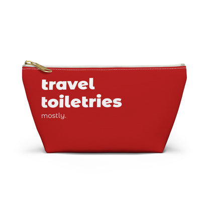 travel toiletries pouch - red