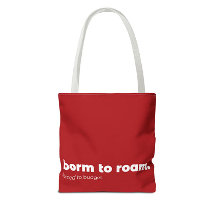born to roam. tote – red